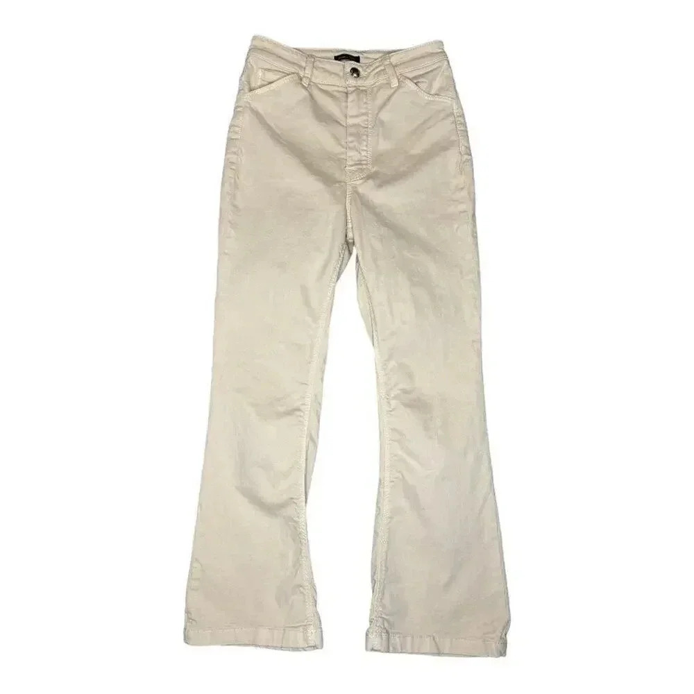 Massimo Dutti Women’s Size 2 Tan Flared Bottom Cropped Jeans